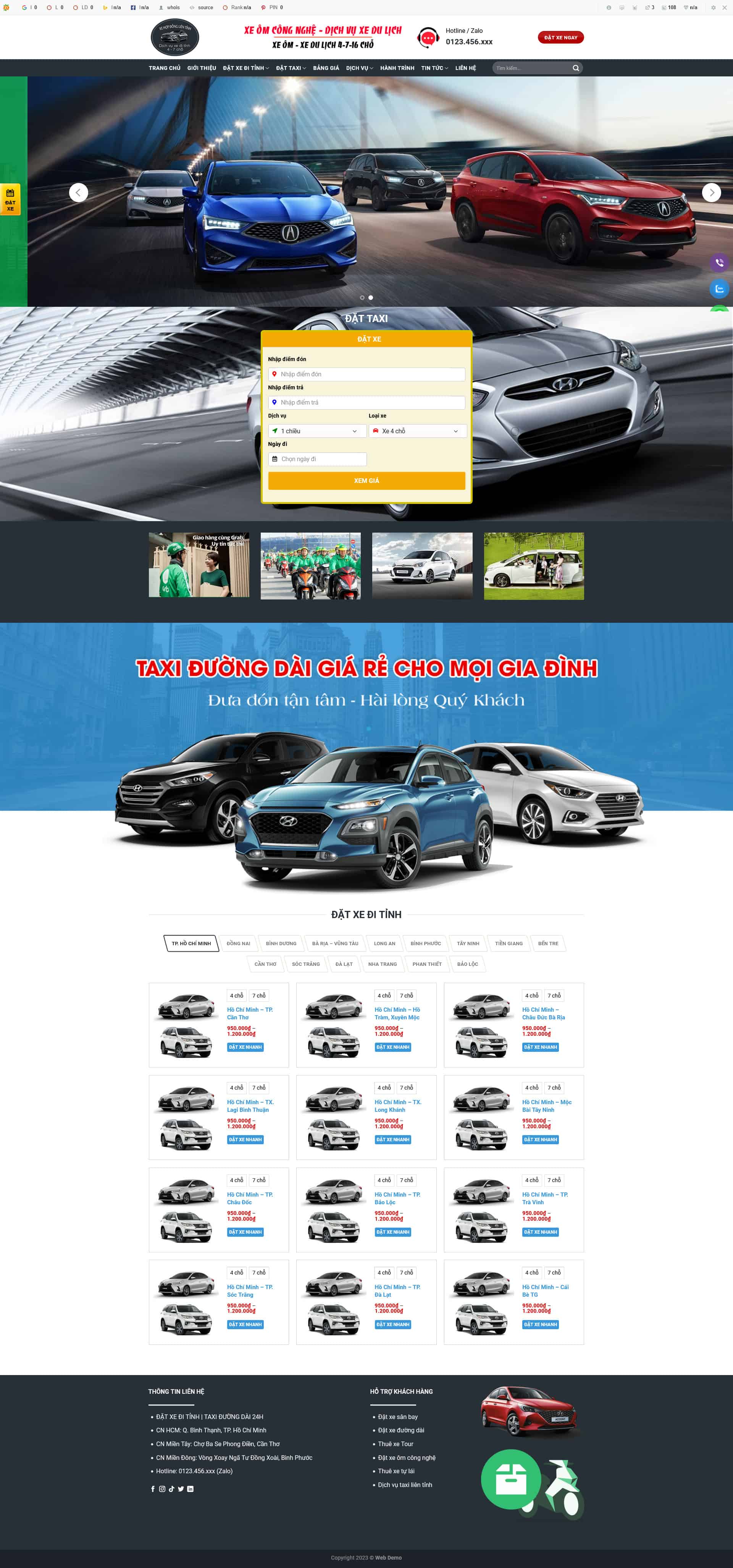 Theme wordpress taxi 4 có tính phí tự động